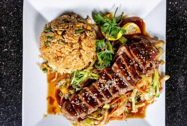 NY Strip Teriyaki.